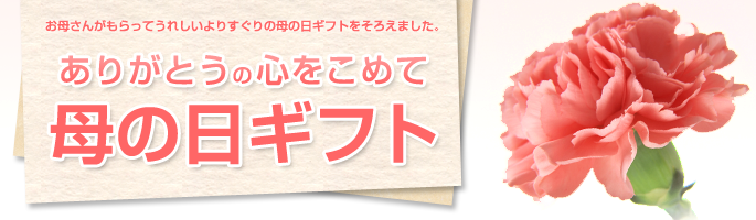 ありがとうの心をこめて。母の日ギフト～2013年の母の日は5月12日！～